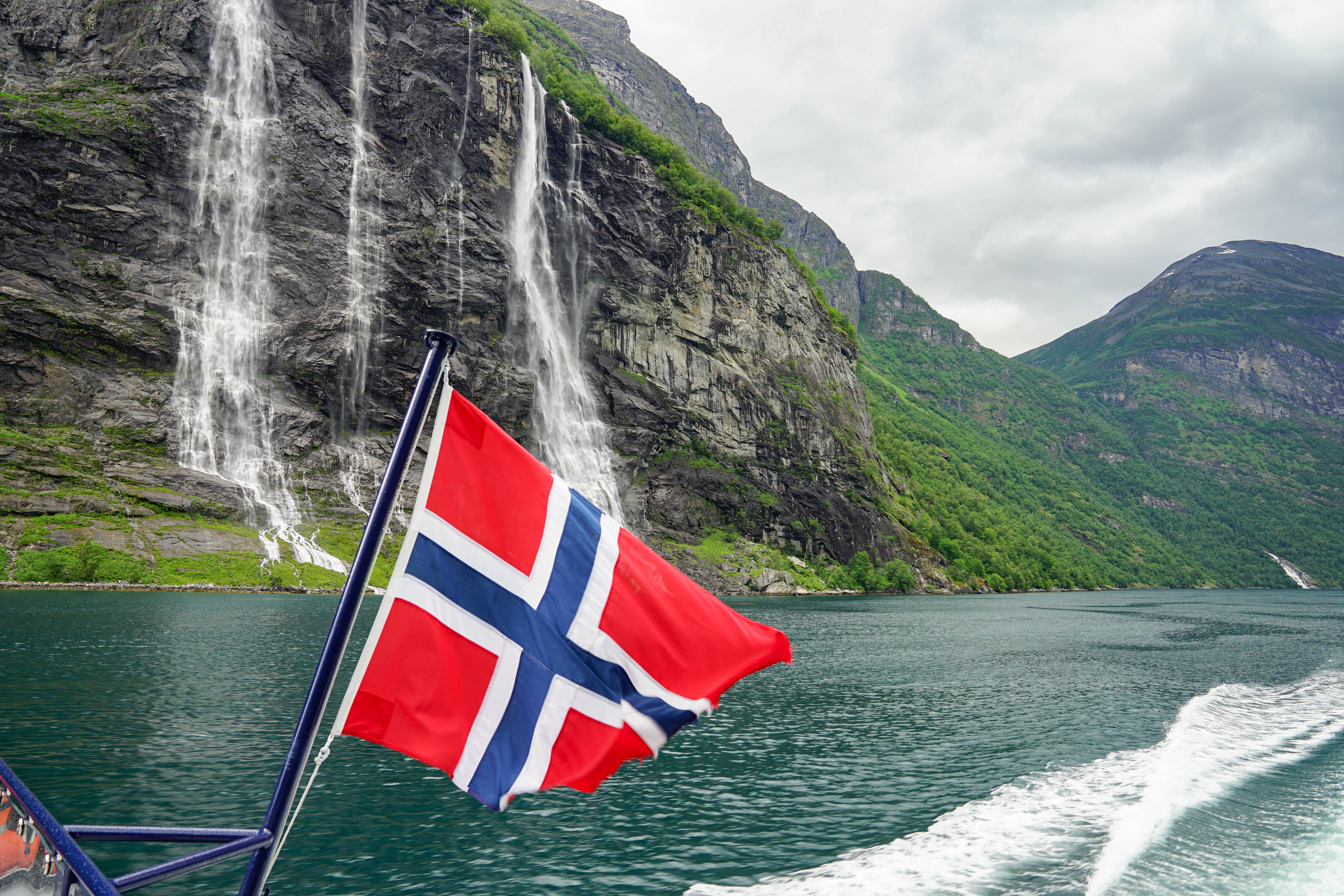 Paesaggio di fiordo in Norvegia